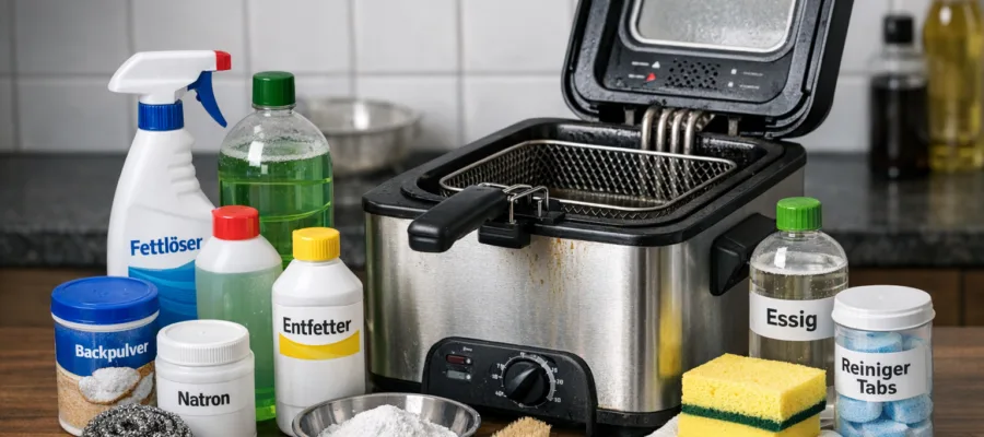 Welche Reinigungsmittel sind fuer die Fritteuse sinnvoll und sicher?