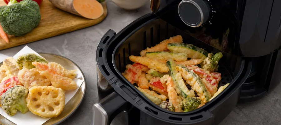 Gemuese-Tempura aus der Fritteuse: Veganes Tempura-Rezept