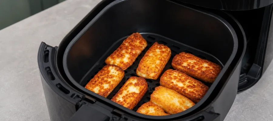 Halloumi aus der Fritteuse: Knuspriger Kaese fuer Vegetarier
