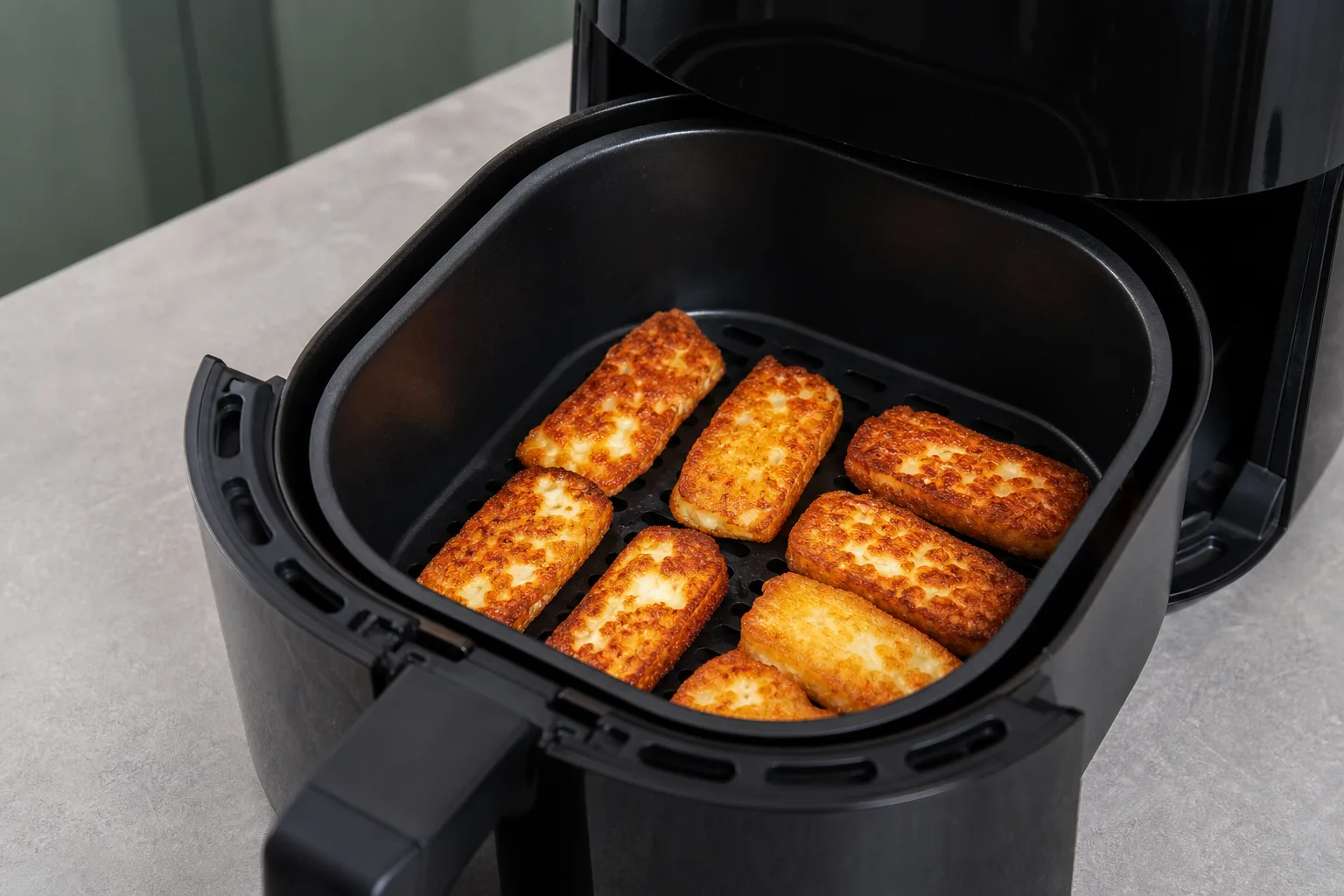 Halloumi aus der Fritteuse: Knuspriger Kaese fuer Vegetarier