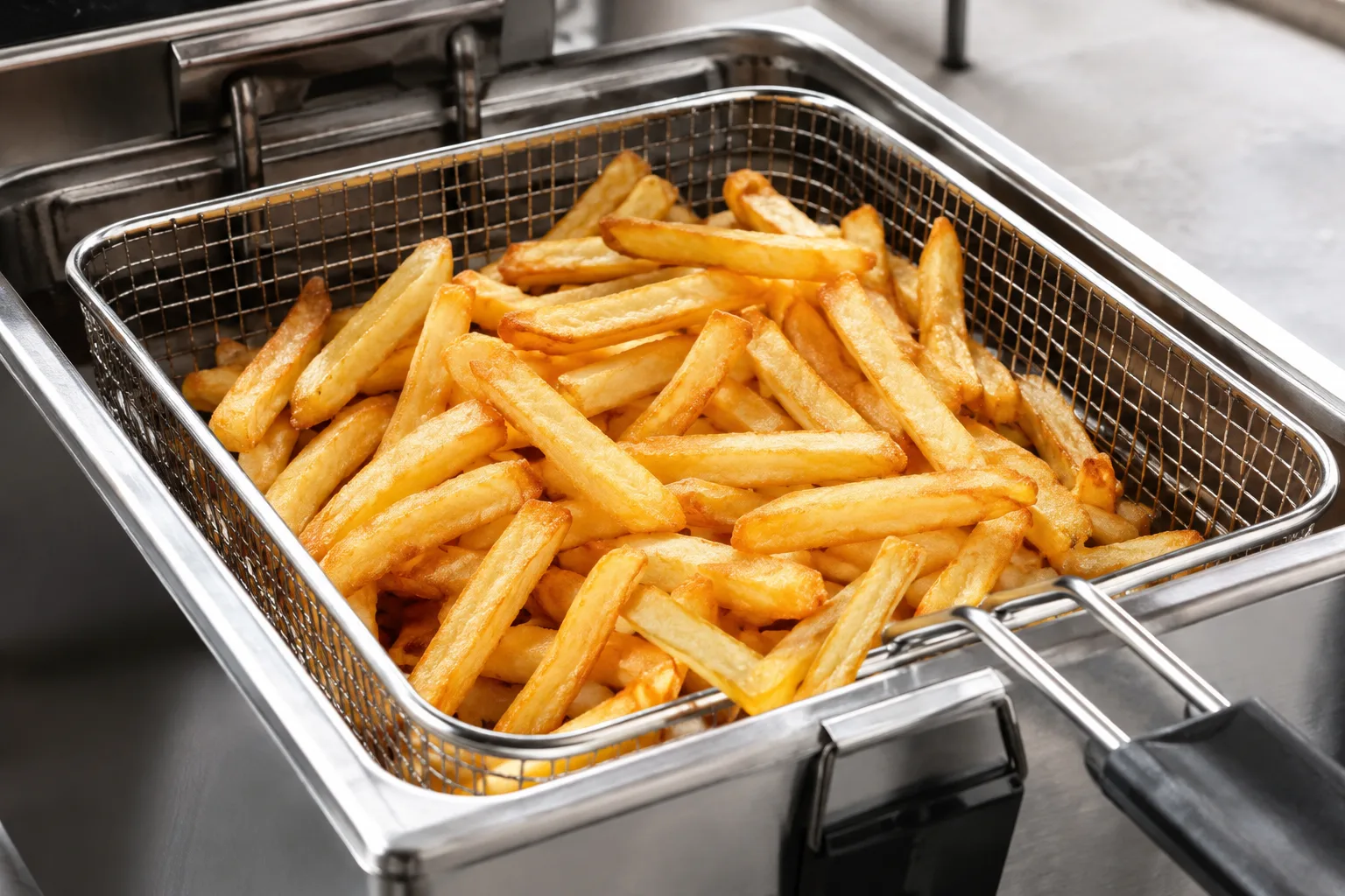 Pommes frites aus der Fritteuse: Knusprig wie beim Imbiss